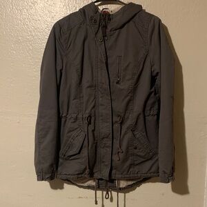 Divided Dark Brown /Olive Hooded Jacket
